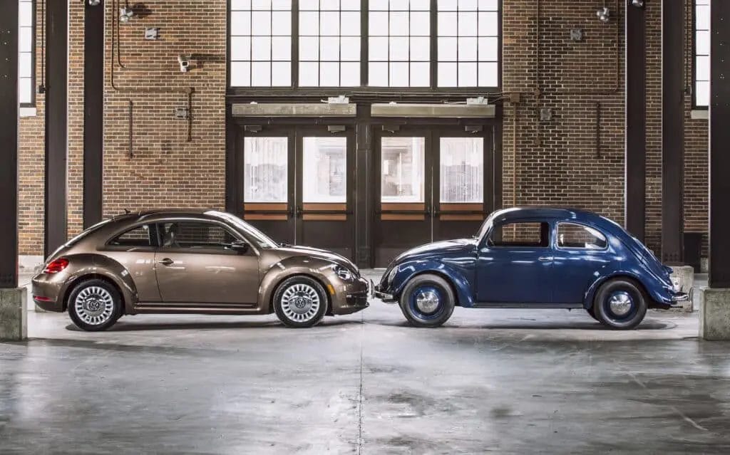old and new beetle